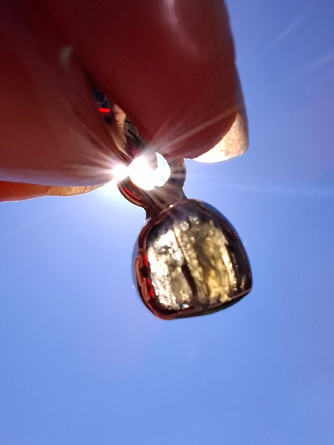 Moldavite Pendant, 925 Silver, Tektite (Ref: P50)