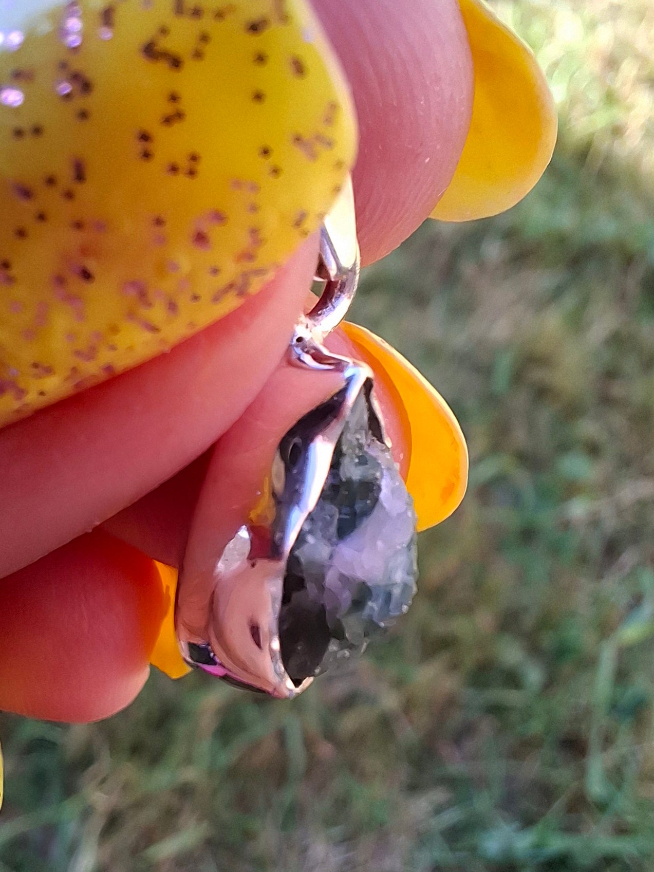 Green Tourmaline Pendant, 925 Silver, Crystal (Ref: GT19)