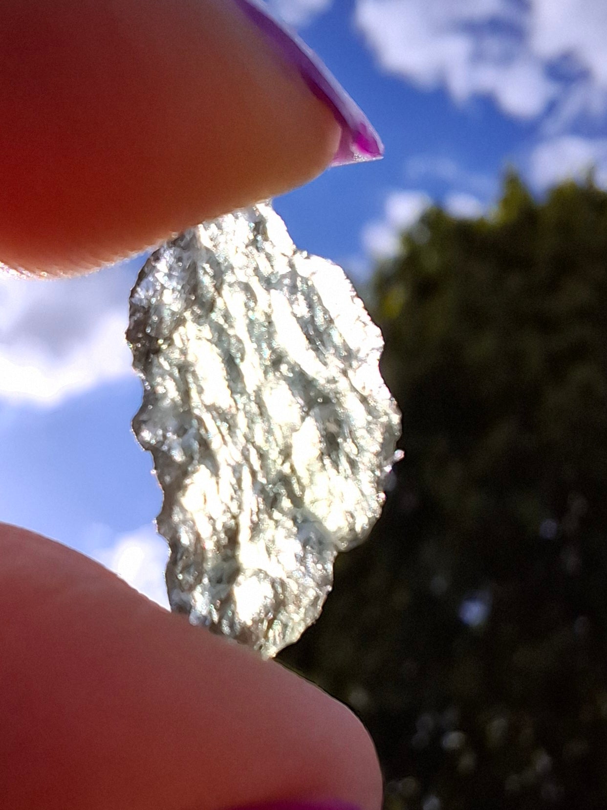 Moldavite Piece, 0.43g, Tektite (Ref: 1435)