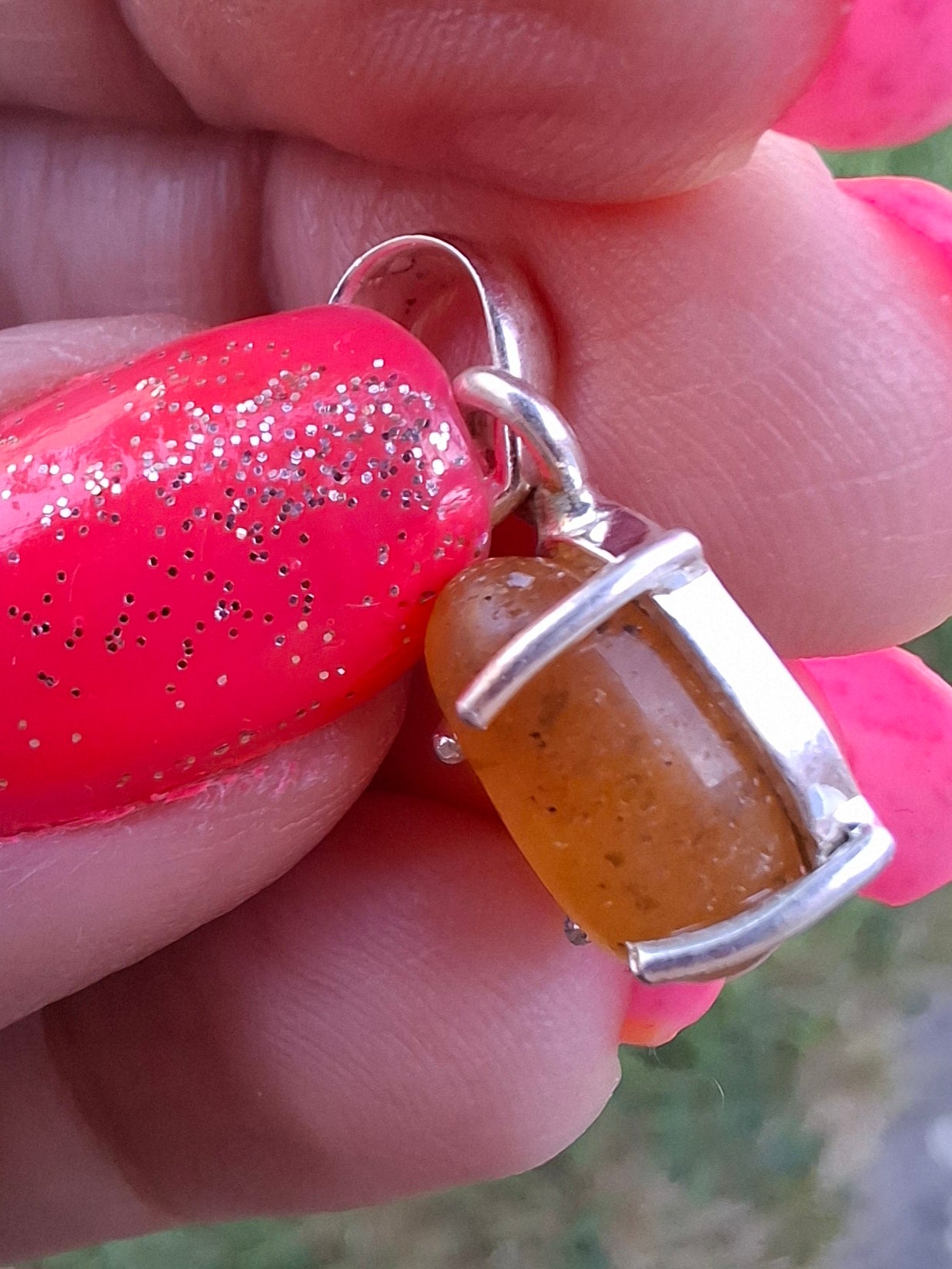Baltic Amber Pendant, 925 Silver, Fossil (Ref: AP24)