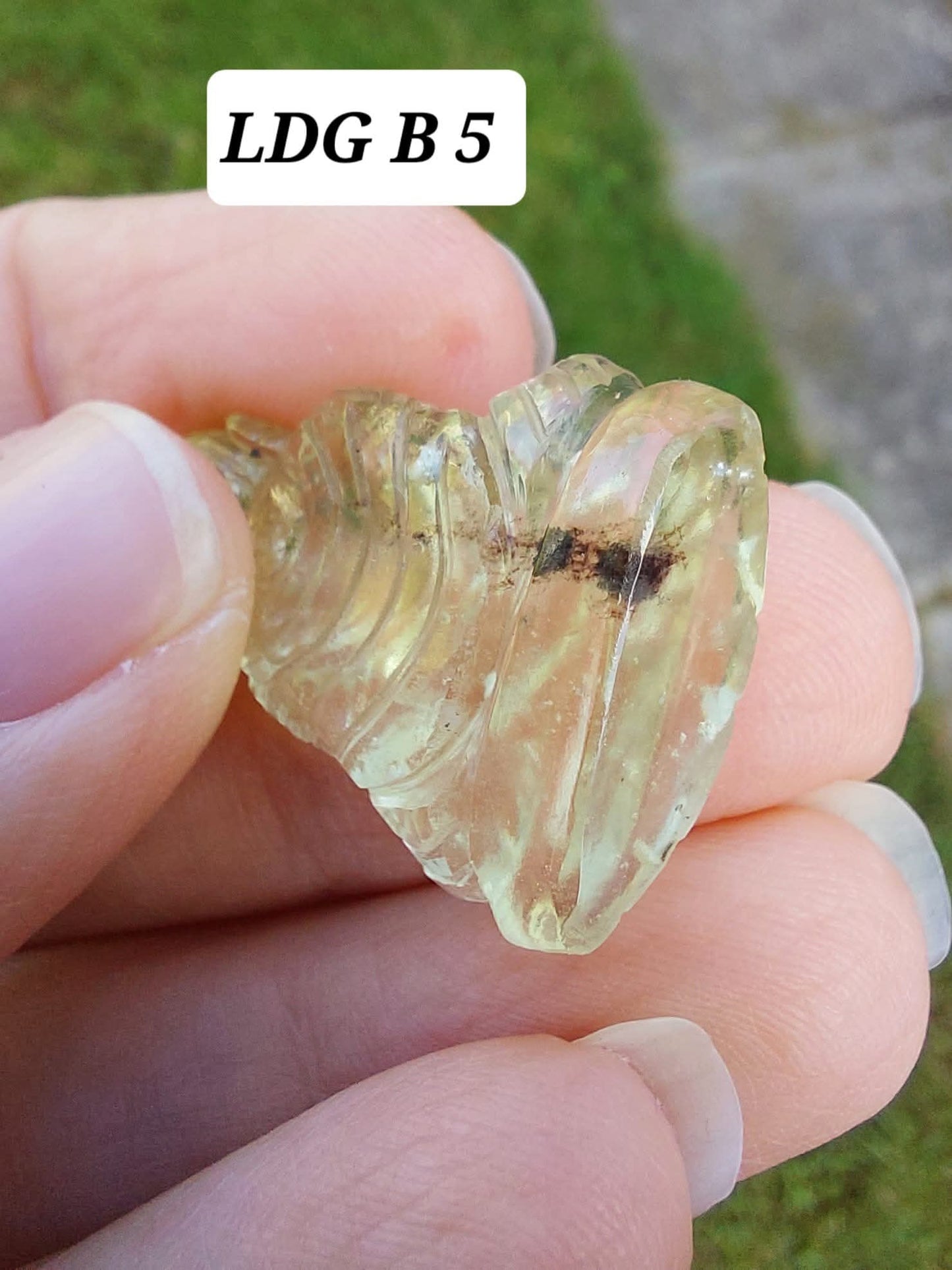 Libyan Desert Glass BUDDHA Carving, 4.61g, Tektite (Ref: LDG B5)