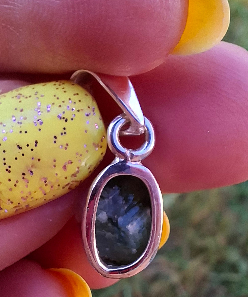 Green Tourmaline Pendant, 925 Silver, Crystal (Ref: GT14)