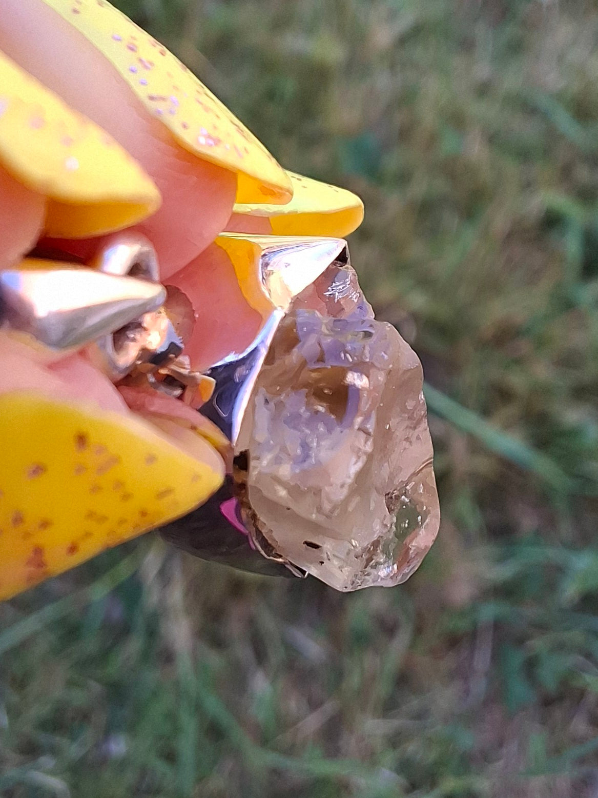 Libyan Desert Glass Pendant, 925 Silver, Tektite (Ref: LP107)