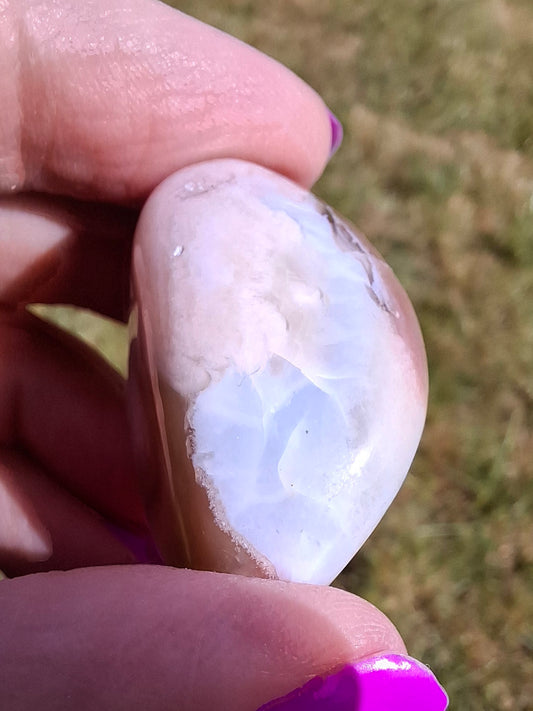 Flower Agate, Tumble Stone, Crystal (Ref: T75)