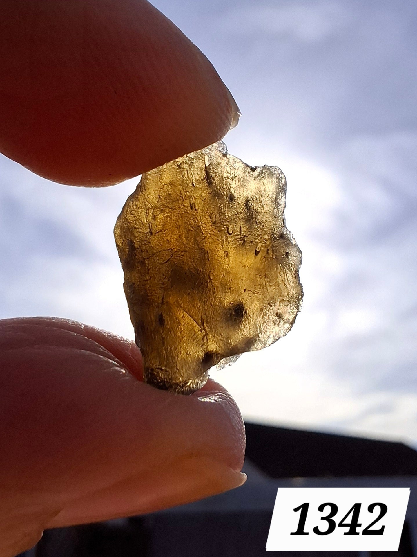 Moldavite Piece, 1.76g, Tektite (Ref: 1342)