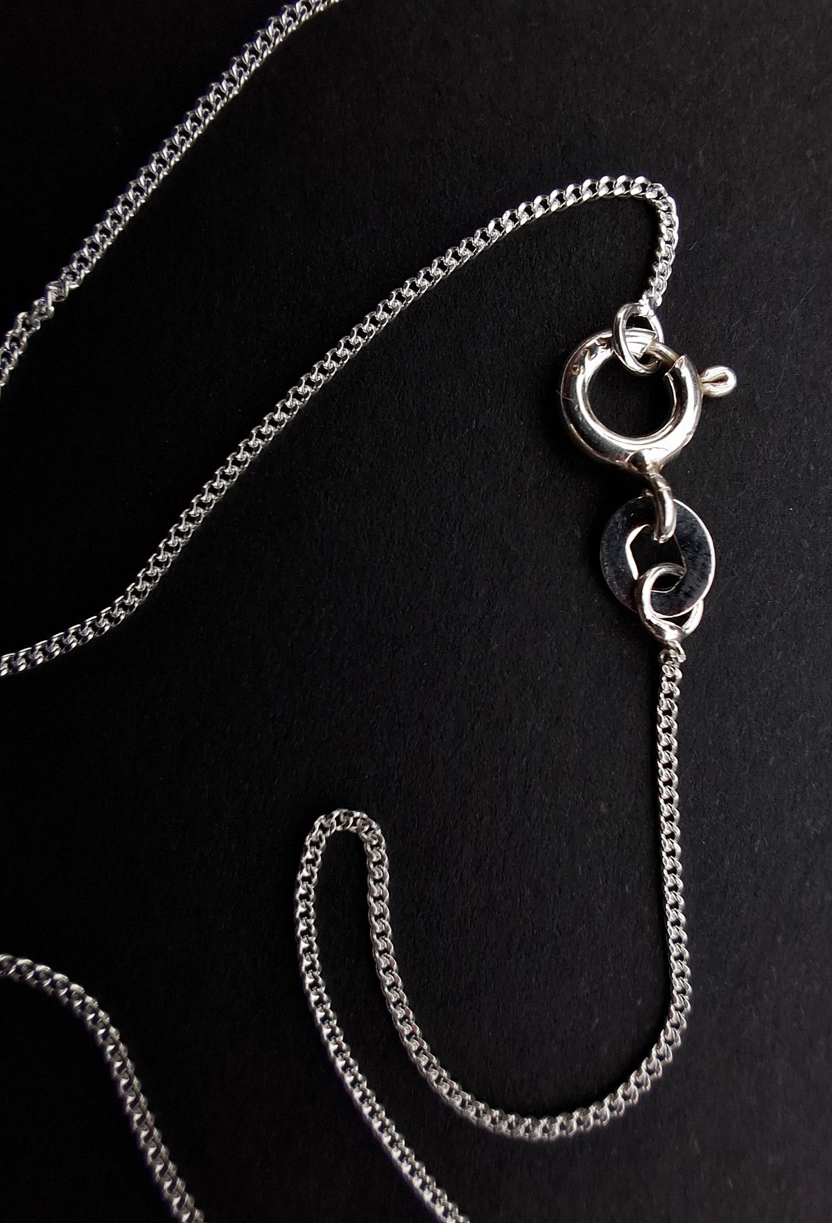 Curb Diamond cut, 0.9mm, 20 inch, 925 Silver CHAIN (Ref: chain-4)