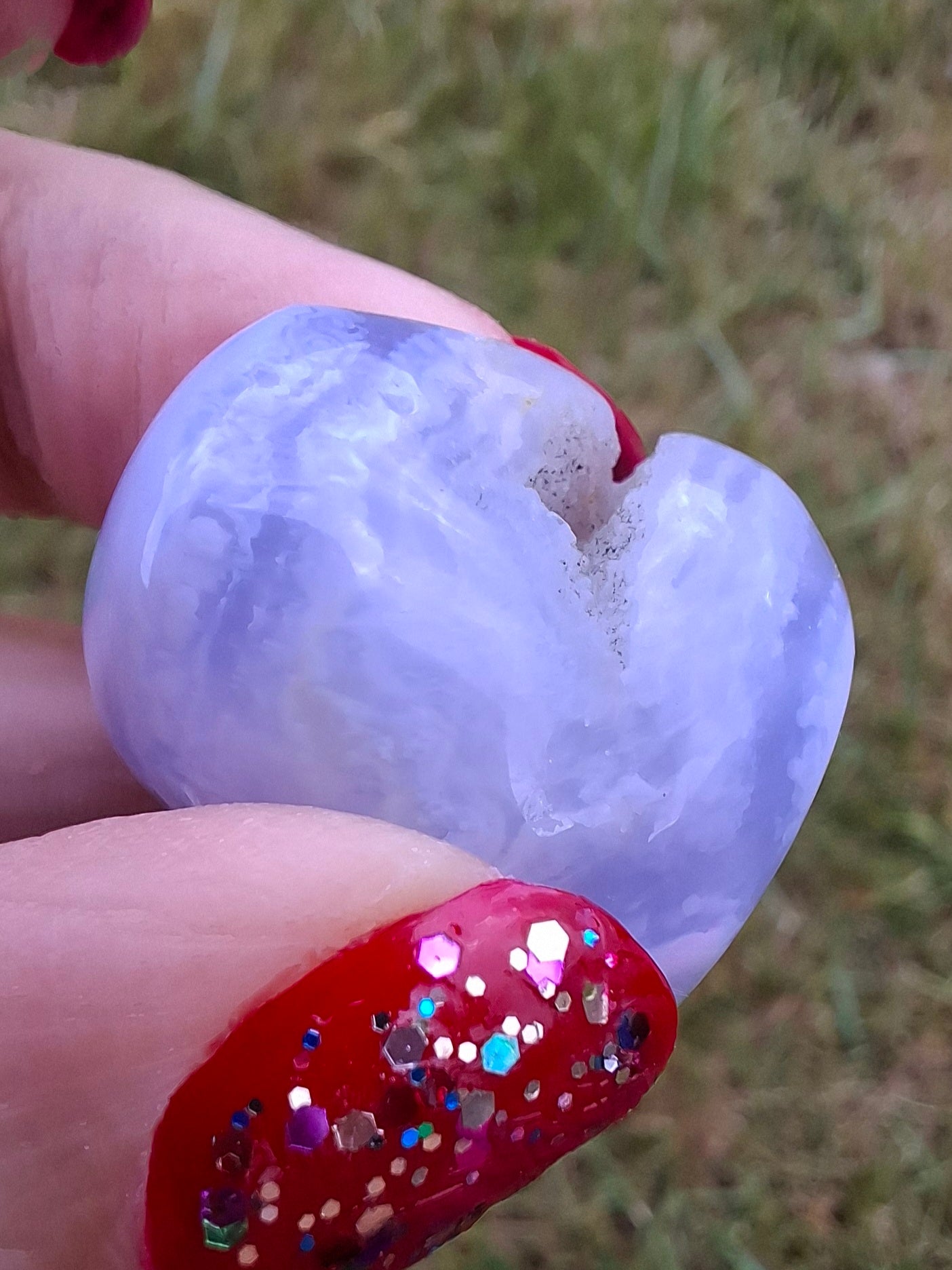 Blue Lace Agate, Tumble Stone, Crystal (Ref: T141)