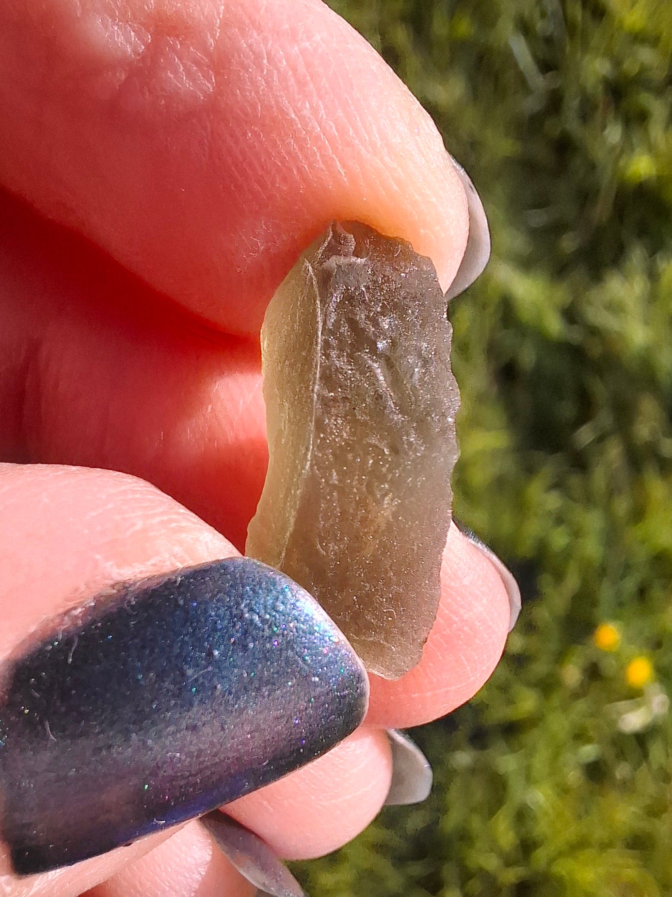 Moldavite Piece, 0.98g, Tektite (Ref: 1380)