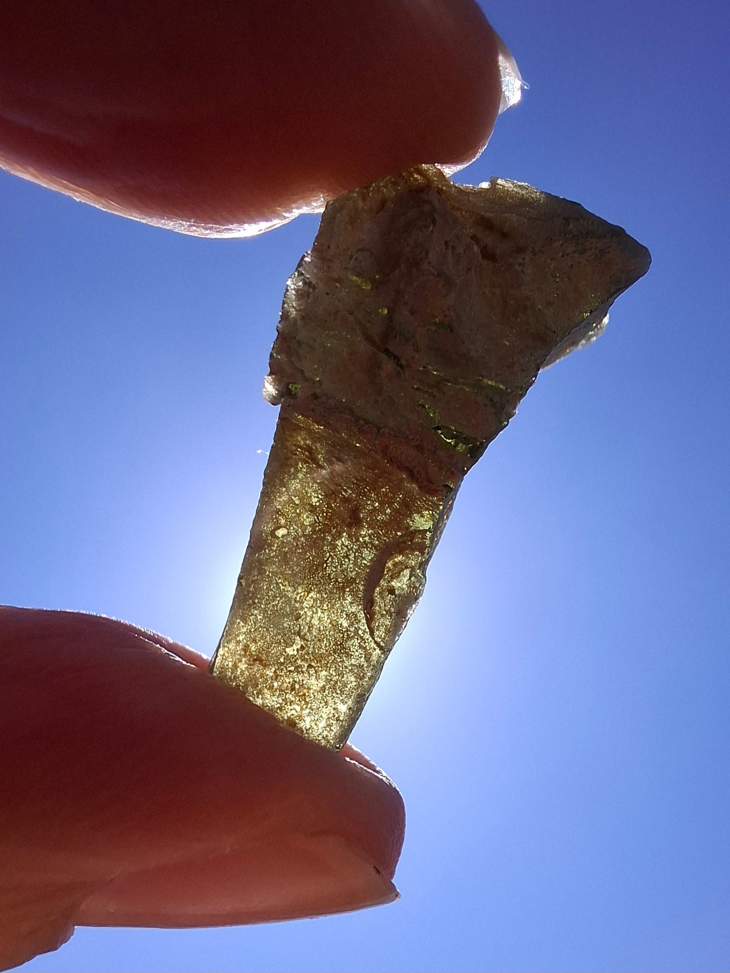 Moldavite Piece, SNOWFLAKE, FROSTED, BARTOCHOV, 3.47g, Tektite (Ref: 1364)