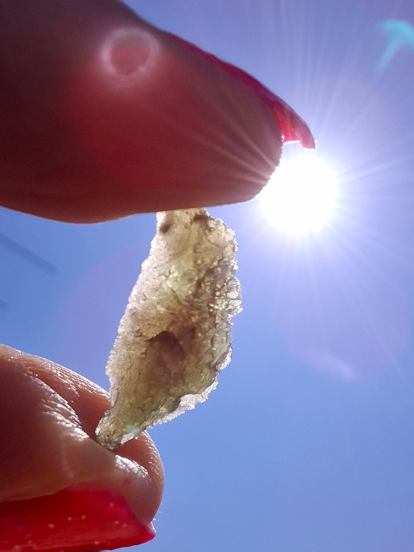 Moldavite Piece, SNOWFLAKE, FROSTED, BRUSNA, Tektite (Ref: 1491)