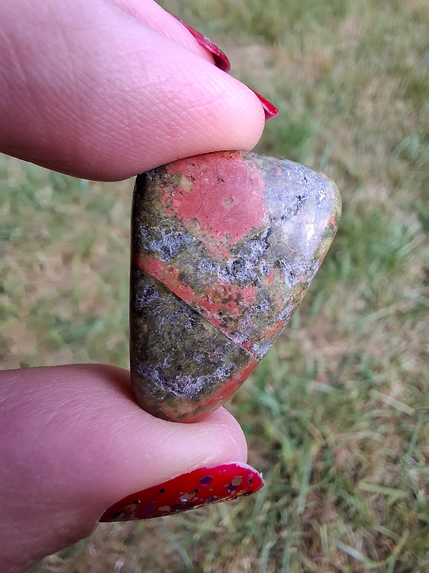 Unakite, Tumble Stone, Crystal (Ref: T180)