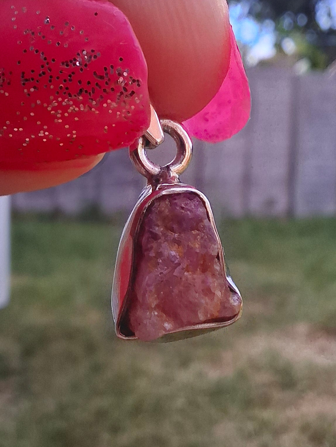 Pink Tourmaline Pendant, 925 Silver, Crystal (Ref: PT88)