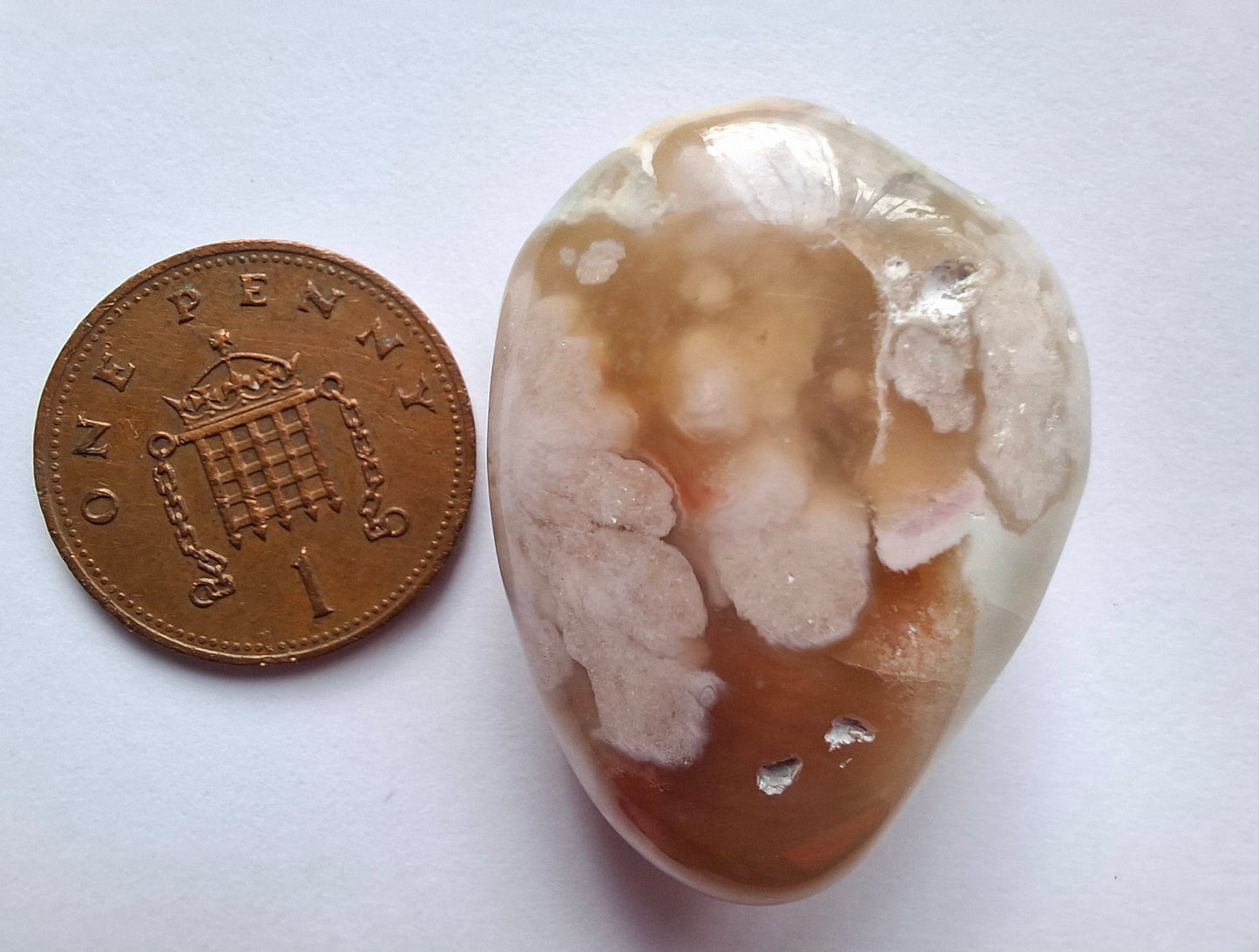Flower Agate, Tumble Stone, Crystal (Ref: T71)