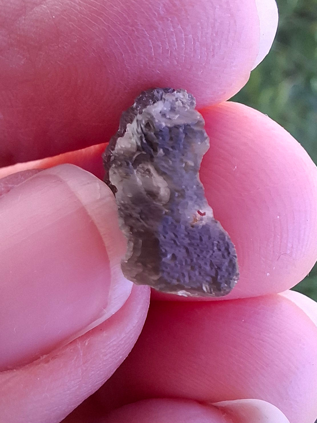 DRILLED Moldavite Piece, 1g, Tektite (Ref: D12)