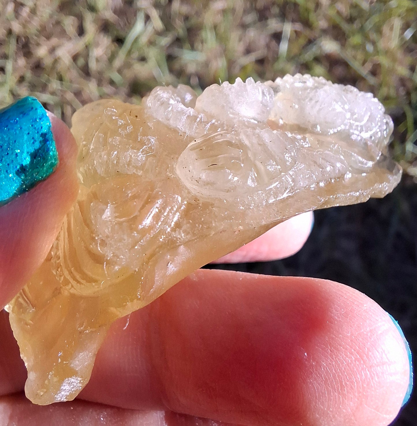 Libyan Desert Glass carving, GANESHA, 26.47g, Tektite (Ref: Ganesha1)