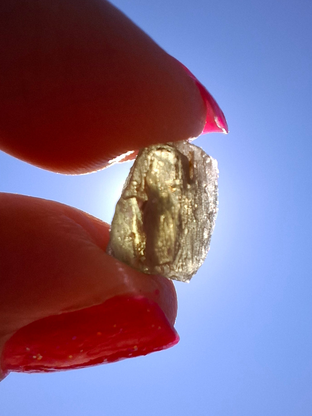 Moldavite Piece, SNOWFLAKE, FROSTED, BRUSNA, 0.69g, Tektite (Ref: 1503)