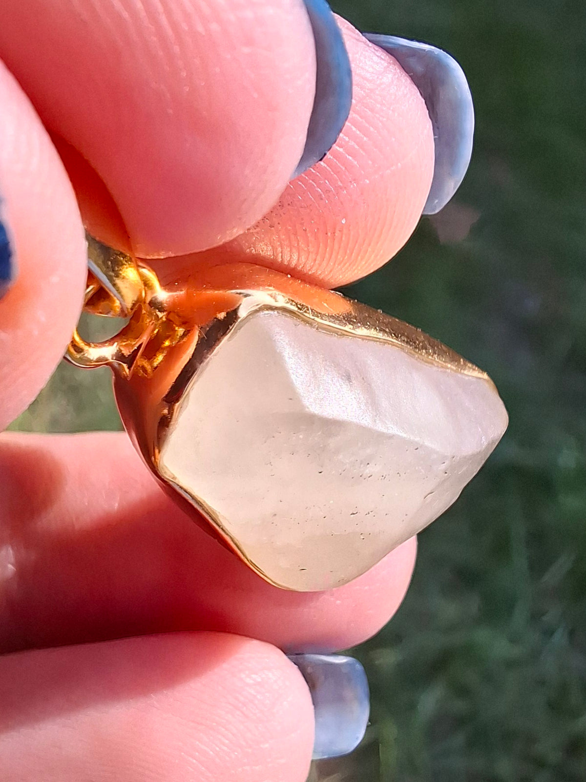 Libyan Desert Glass Pendant, 14K GOLD Plated, Tektite (Ref: LP117)