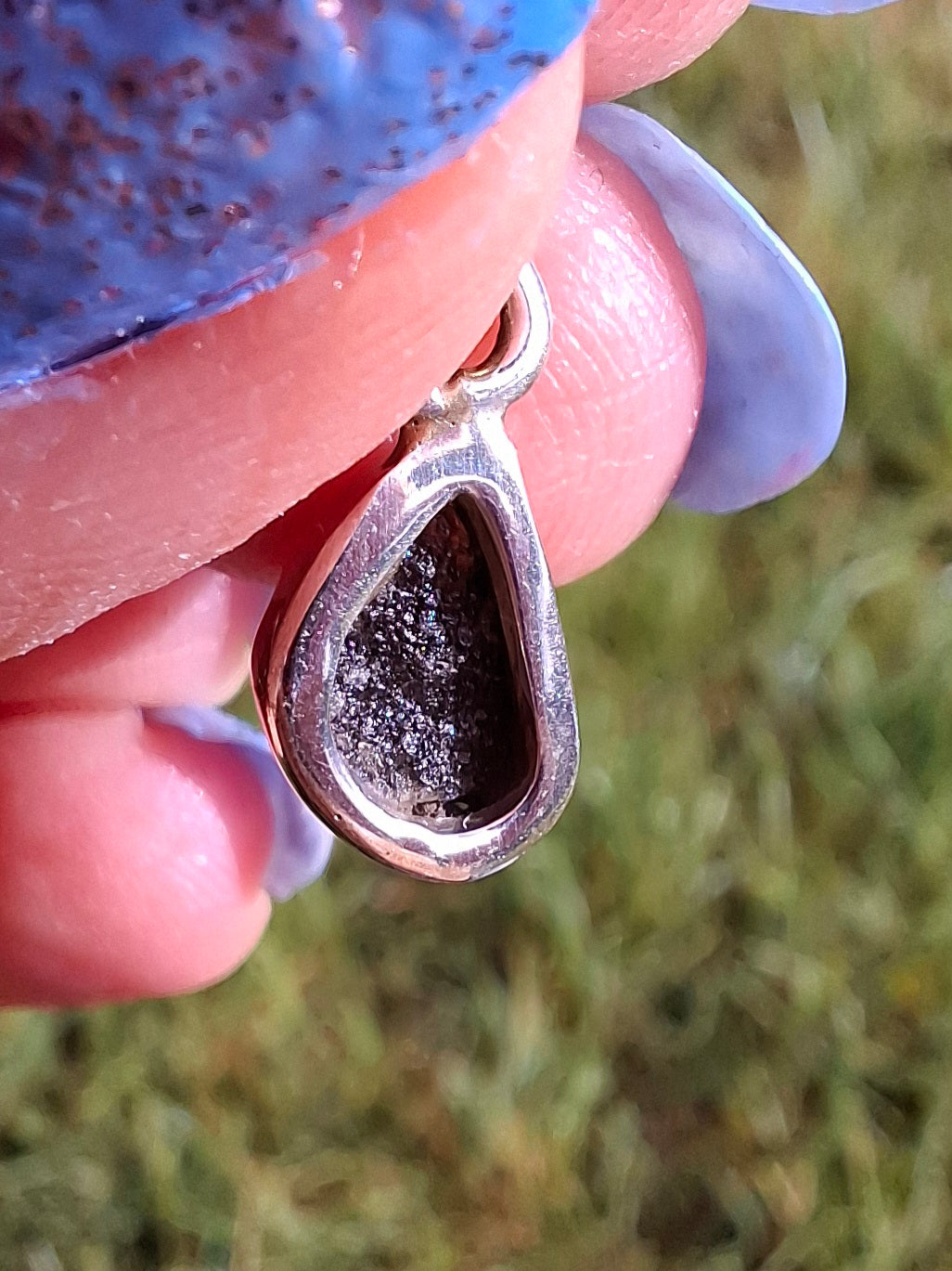 Moldavite Pendant, 925 Silver, Tektite (Ref: P35)