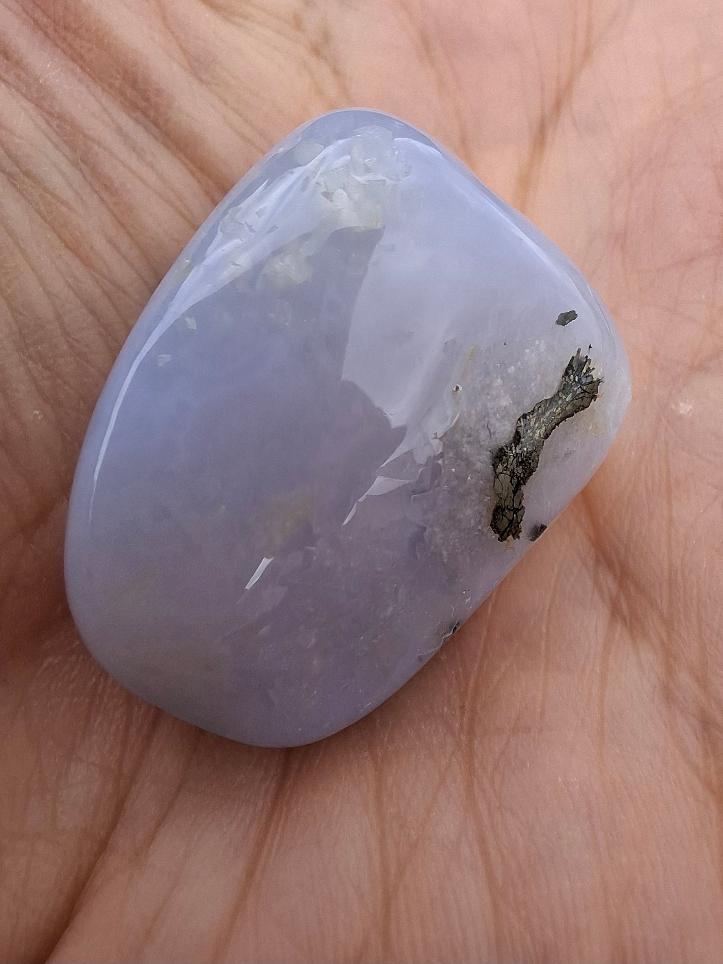 Blue Lace Agate, Tumble Stone, Crystal (Ref: T144)
