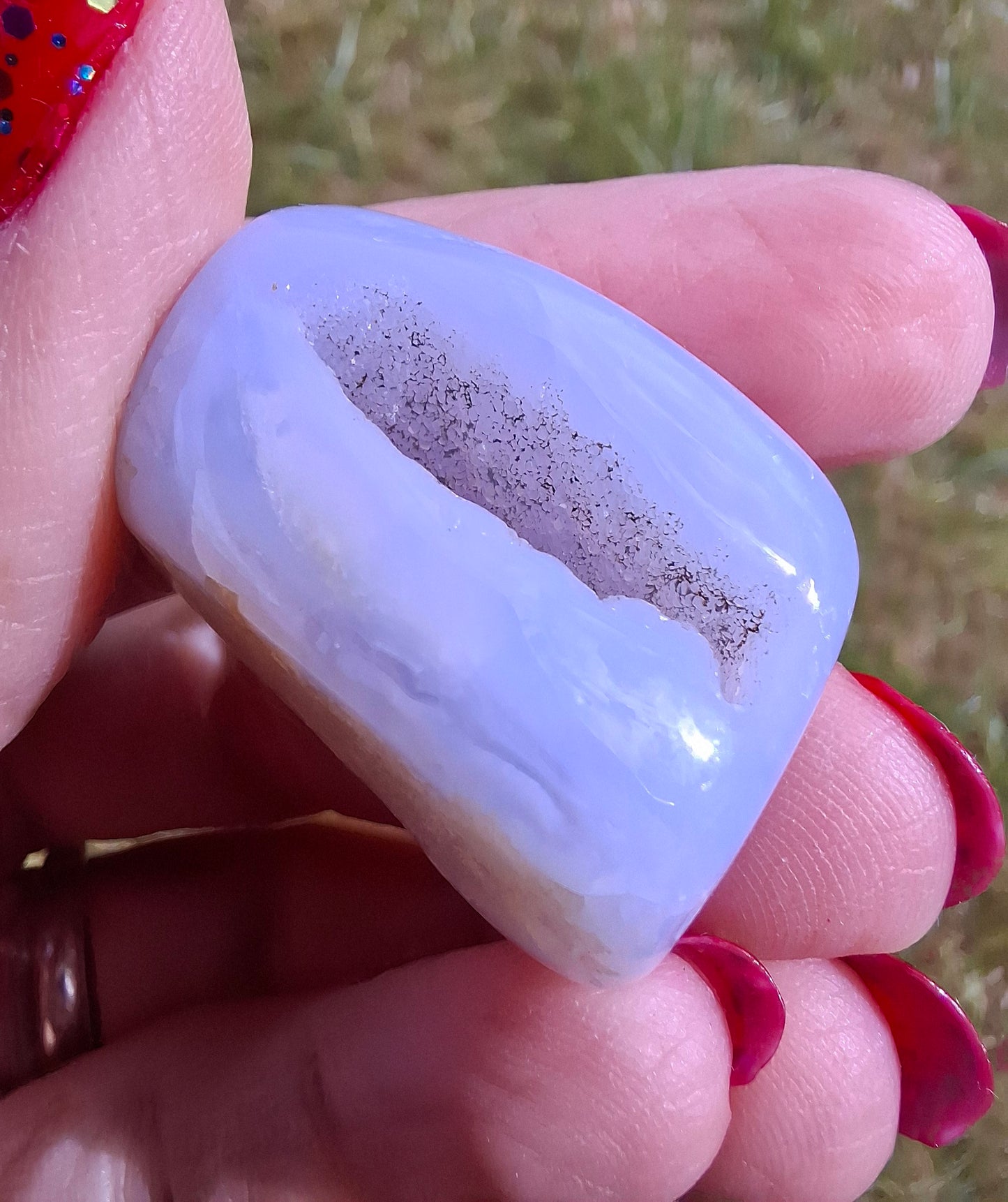 Blue Lace Agate, Tumble Stone, Crystal (Ref: T138)