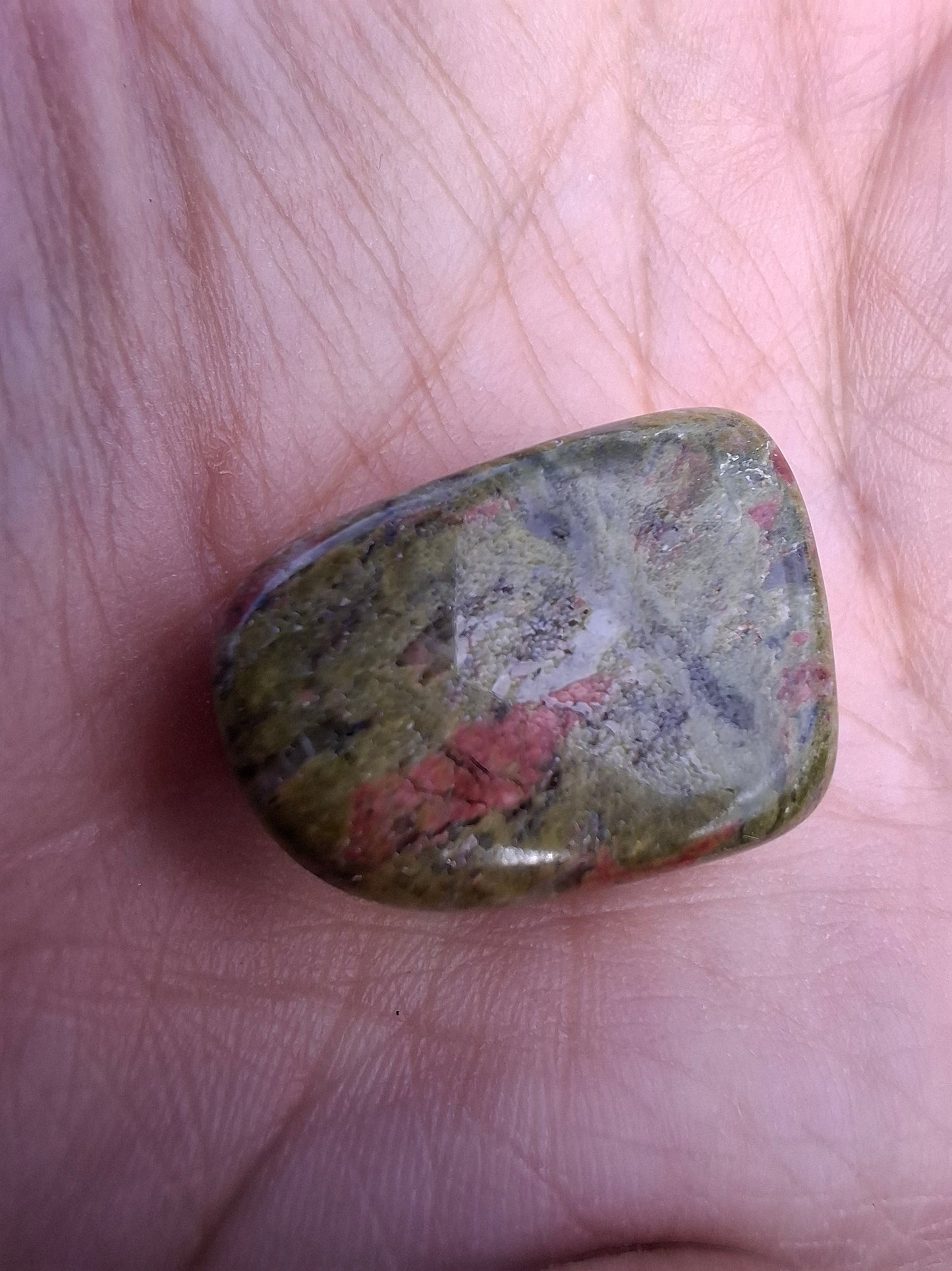 Unakite, Tumble Stone, Crystal (Ref: T186)