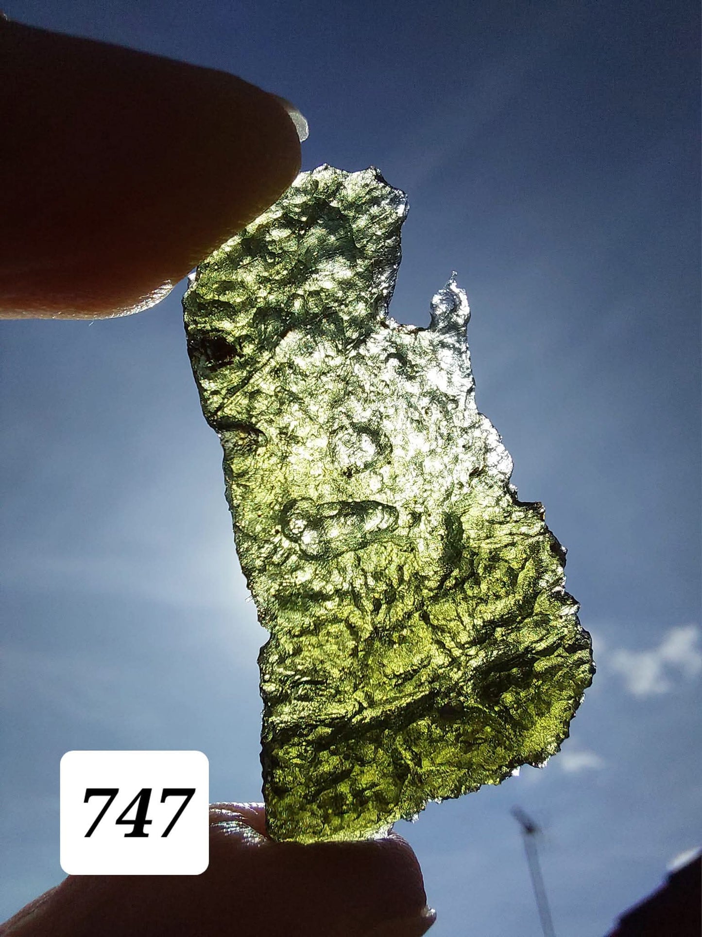 Moldavite Piece, MALY CHLUM, 5.57g, Tektite (Ref: 747)