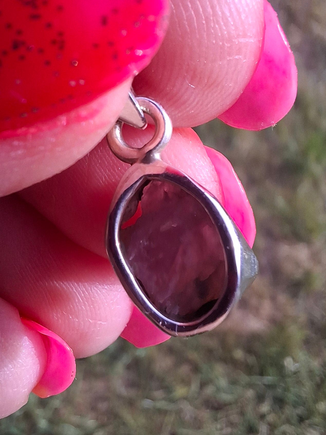Pink Tourmaline Pendant, 925 Silver, Crystal (Ref: PT73)