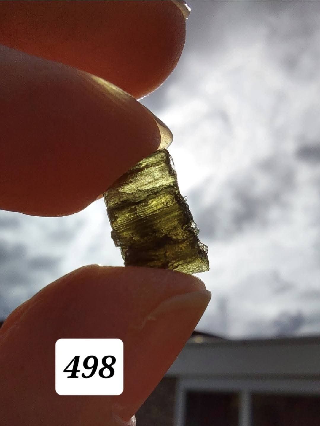 Moldavite Piece, 0.87g, Tektite (Ref: 498)