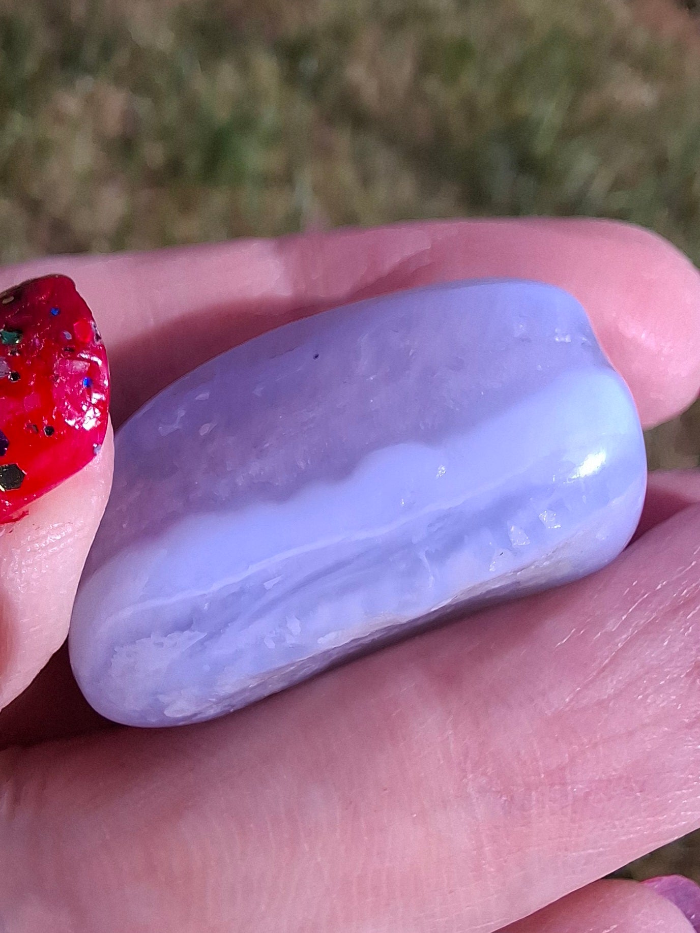 Blue Lace Agate, Tumble Stone, Crystal (Ref: T145)