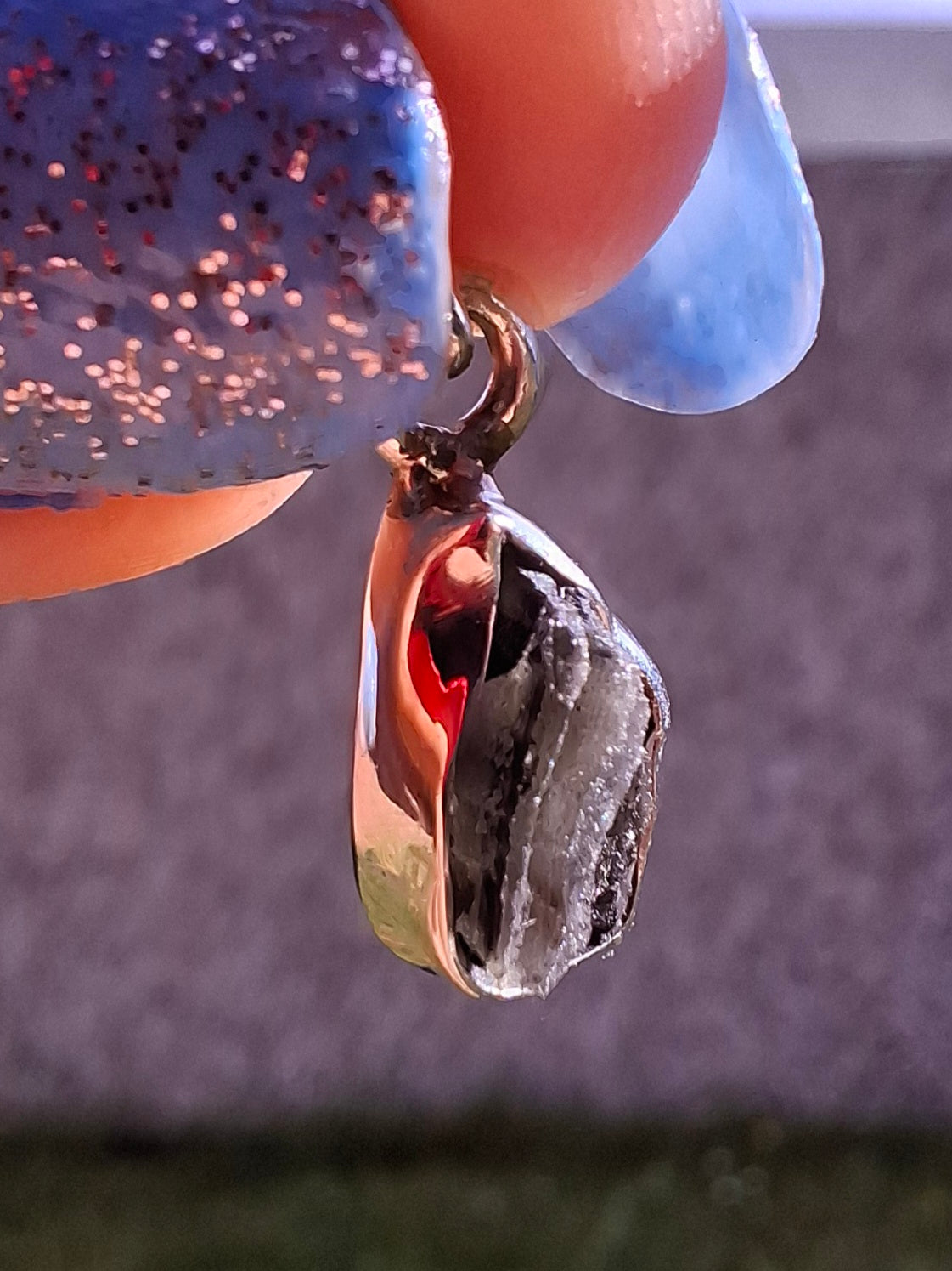Moldavite Pendant, 925 Silver, Tektite (Ref: P47)