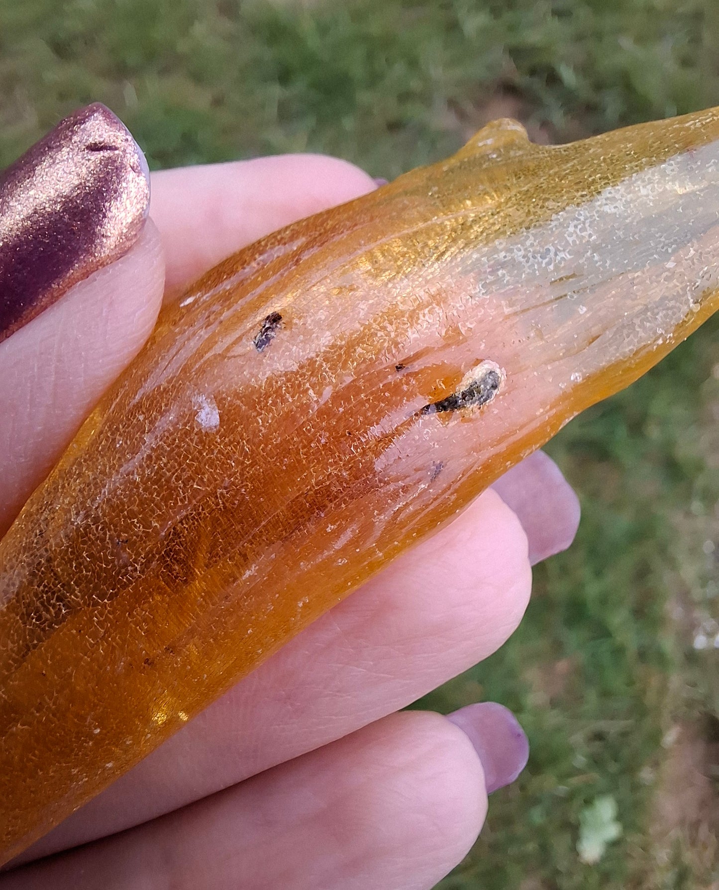 Copal Young Amber with INSECTS inside, 10.79g, Fossil (Ref: CA14)
