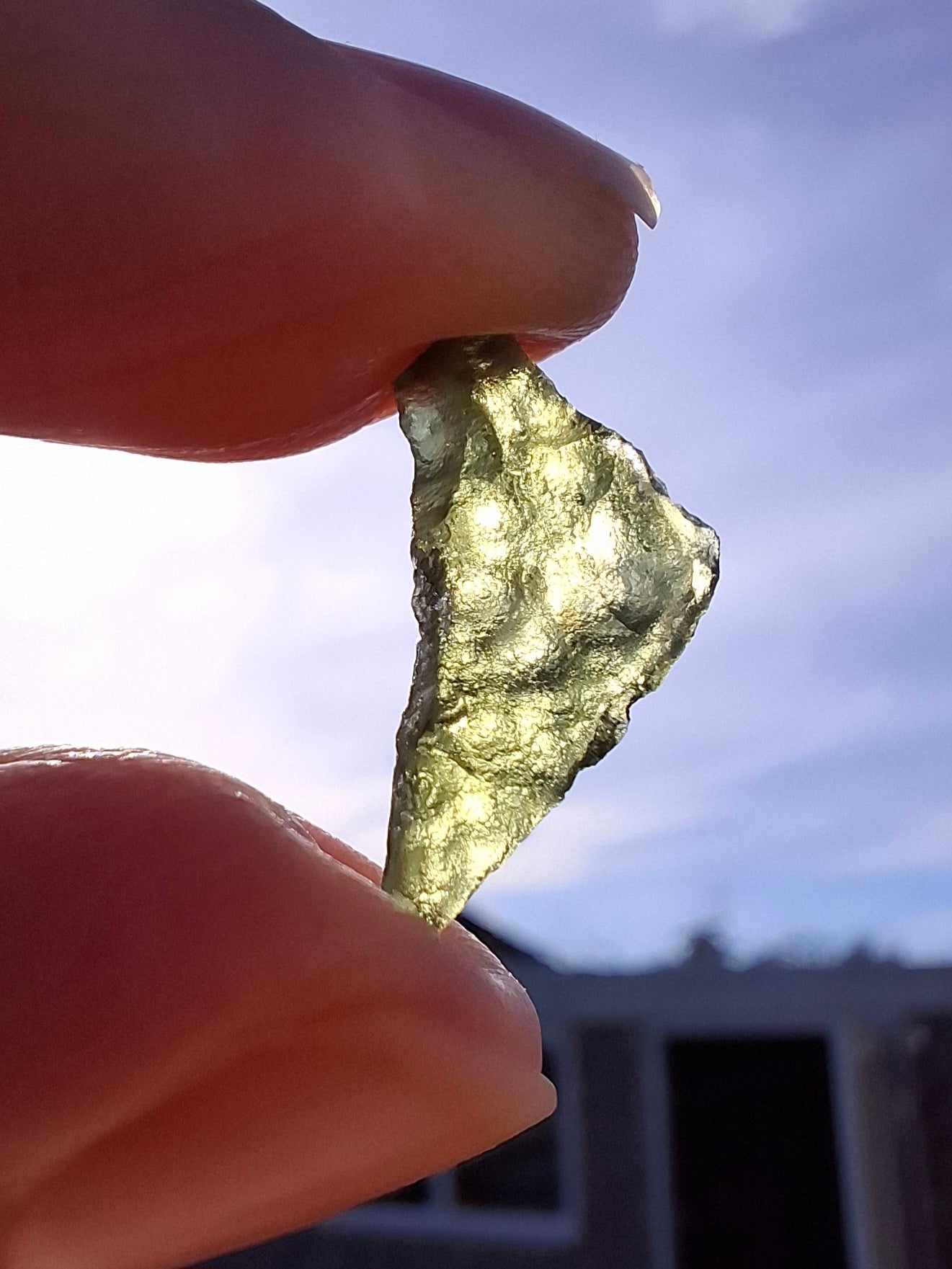 Moldavite Piece, 0.73g, Tektite (Ref: 1334)