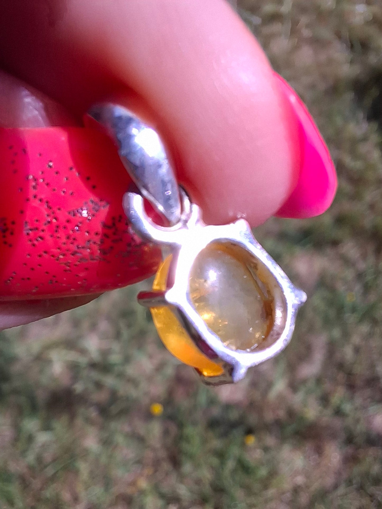 Baltic Amber Pendant, 925 Silver, Fossil (Ref: AP16)