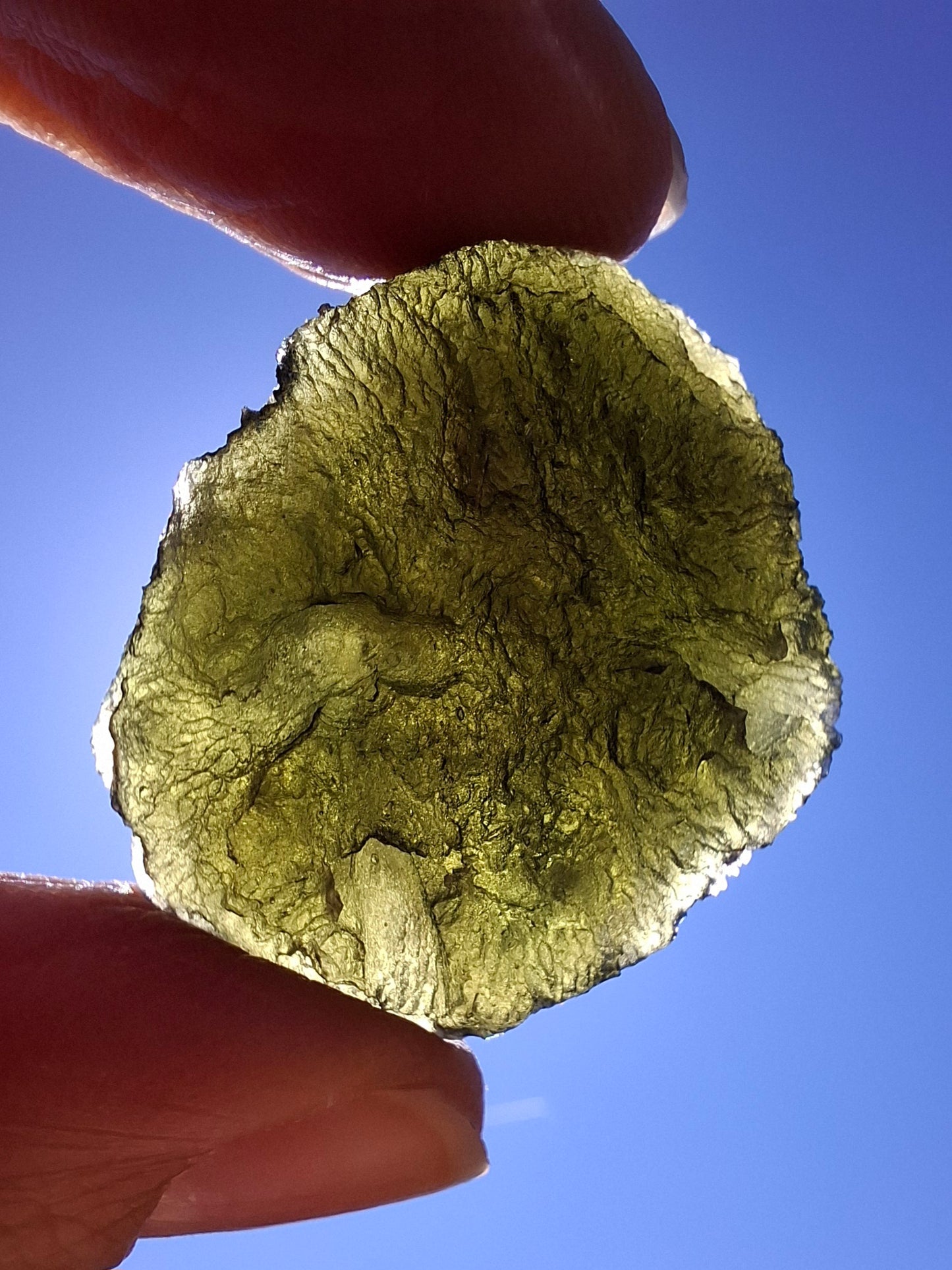Moldavite Piece, CHLUM, 12.82g, Tektite (Ref: 1046)