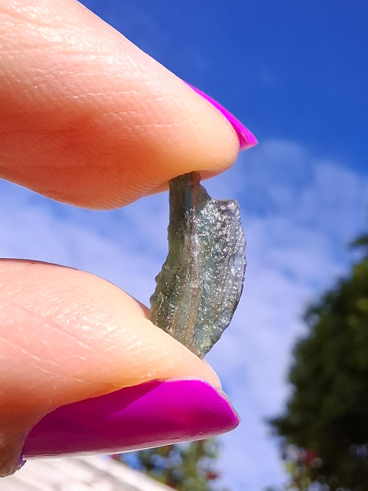 Moldavite Piece, 0.49g, Tektite (Ref: 1452)