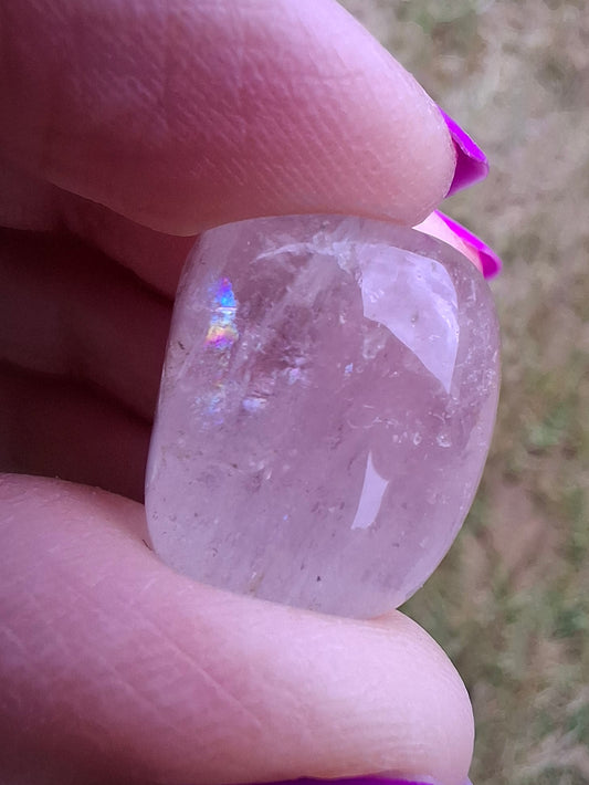 Clear Quartz, Tumble Stone, Crystal 🌈 (Ref: T26)