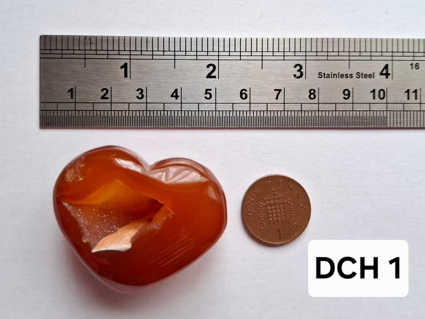 Druzy Carnelian Heart, Crystal (Ref: DCH1)