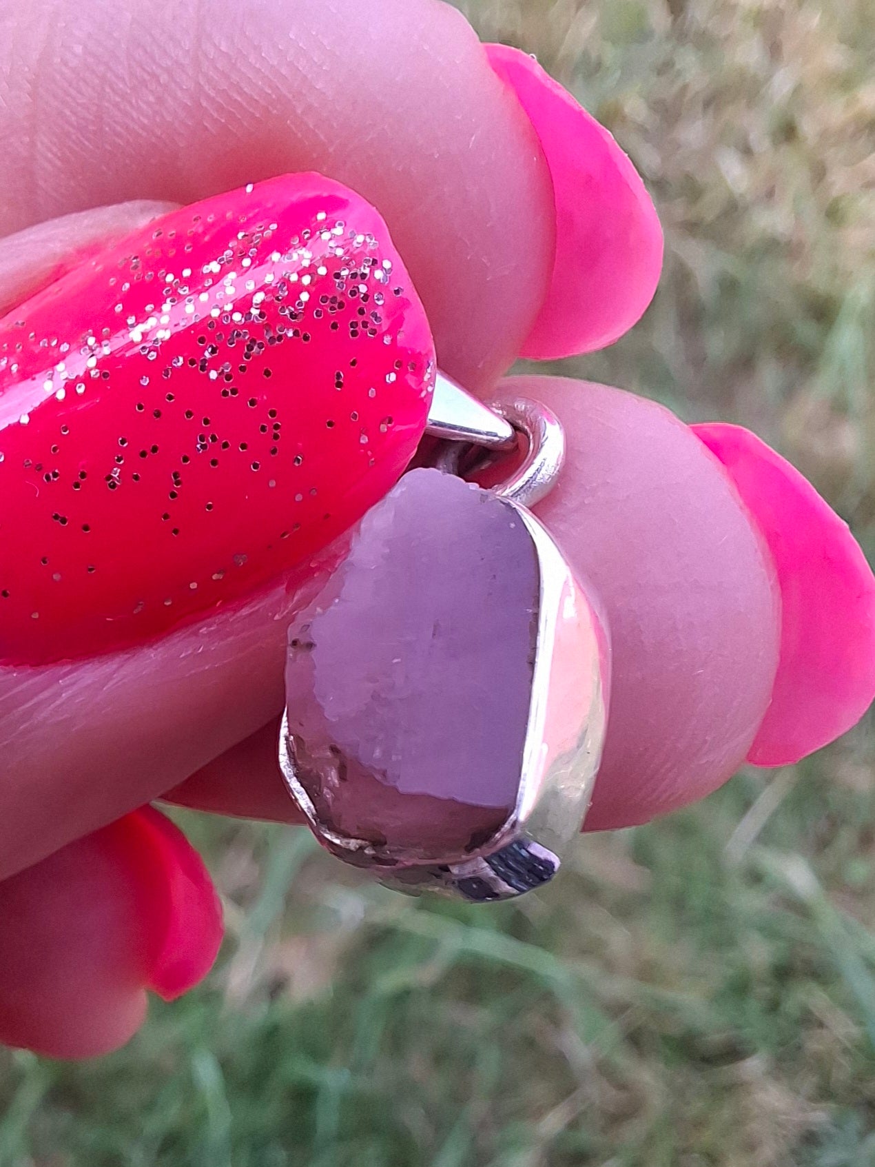 Pink Tourmaline Pendant, 925 Silver, Crystal (Ref: PT90)