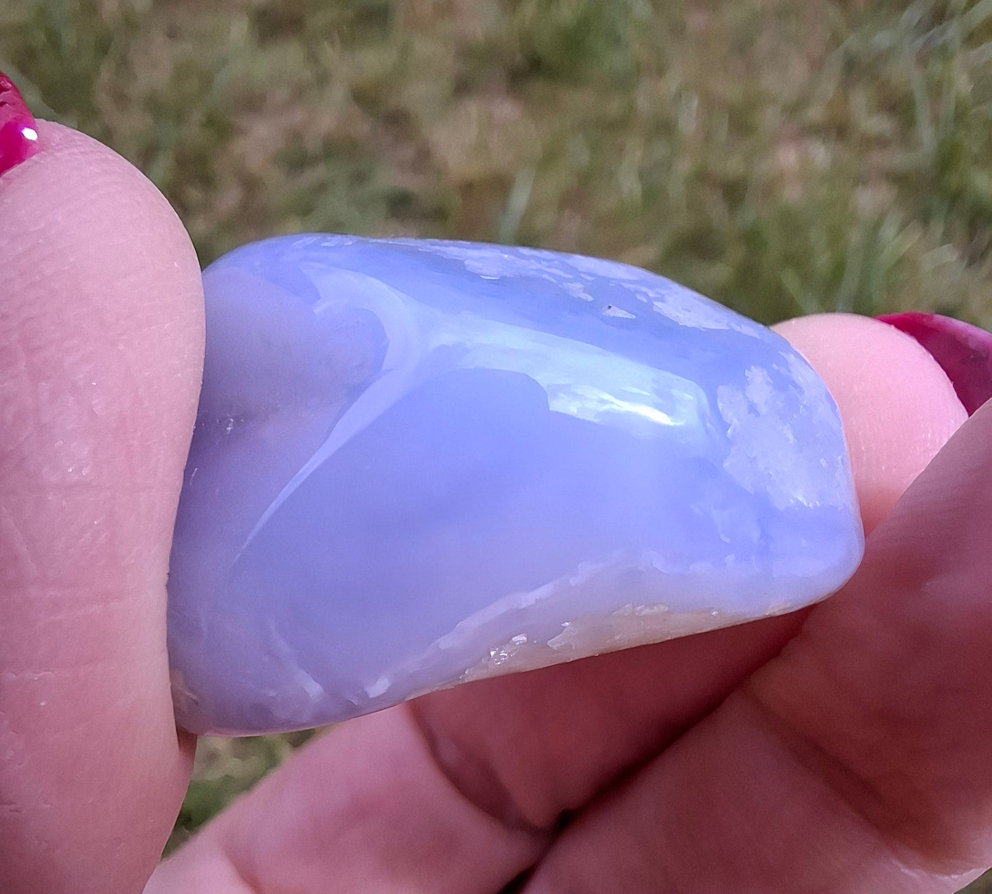 Blue Lace Agate, Tumble Stone, Crystal (Ref: T138)