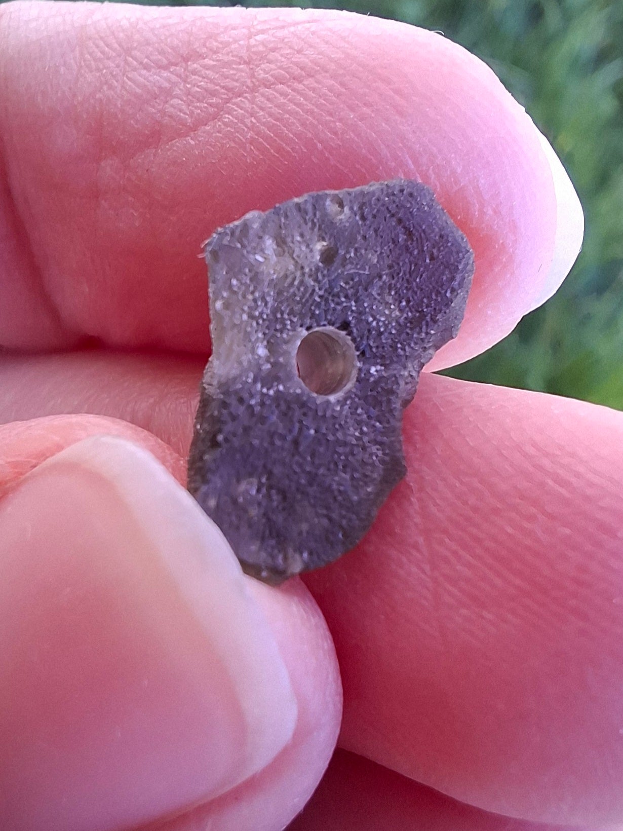 DRILLED, Moldavite Piece, 0.96g, Tektite (Ref: D27)