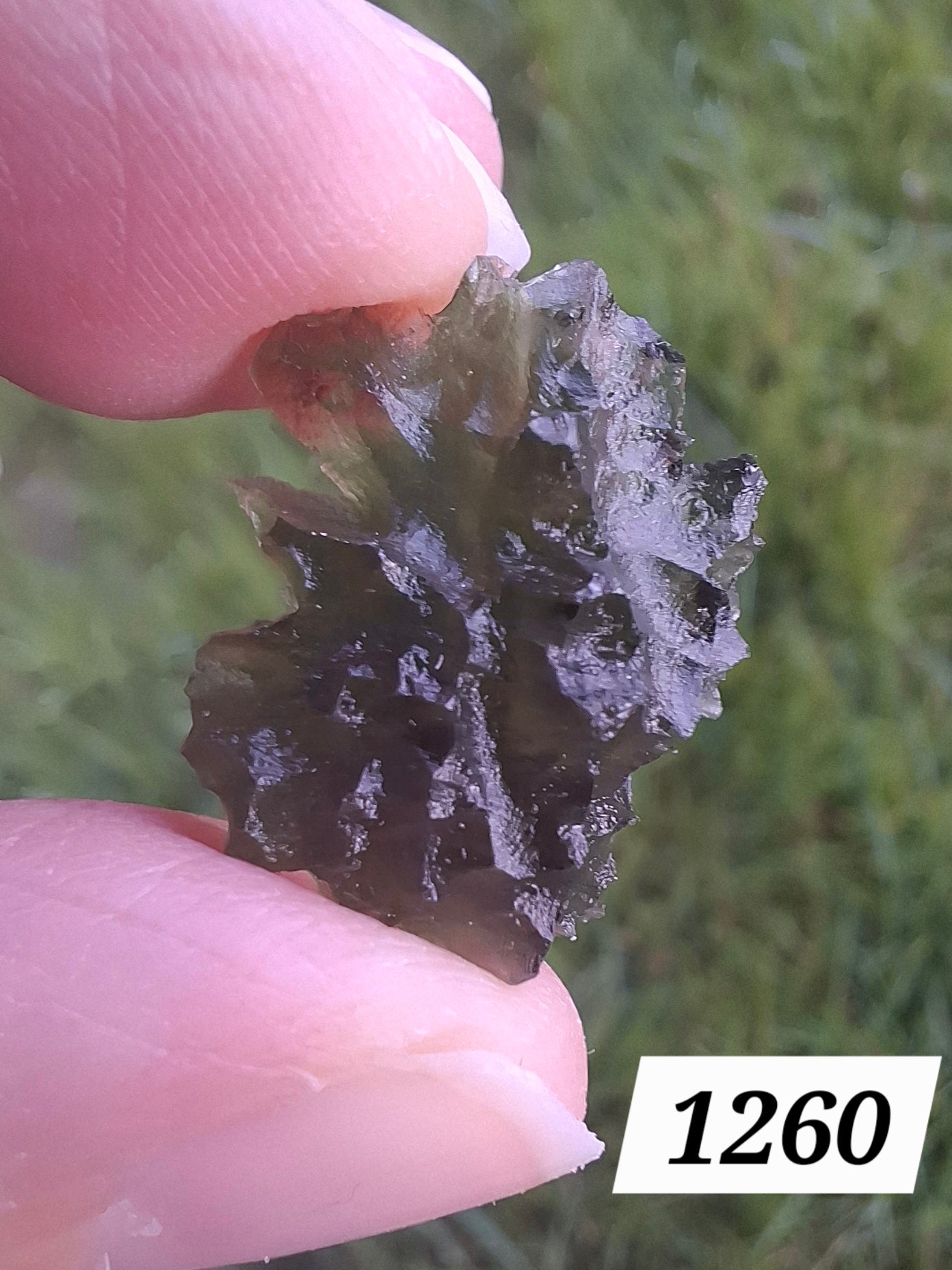 Moldavite Piece, JEZKOVNA BESEDNICE, 1.95g, Tektite (Ref: 1260)