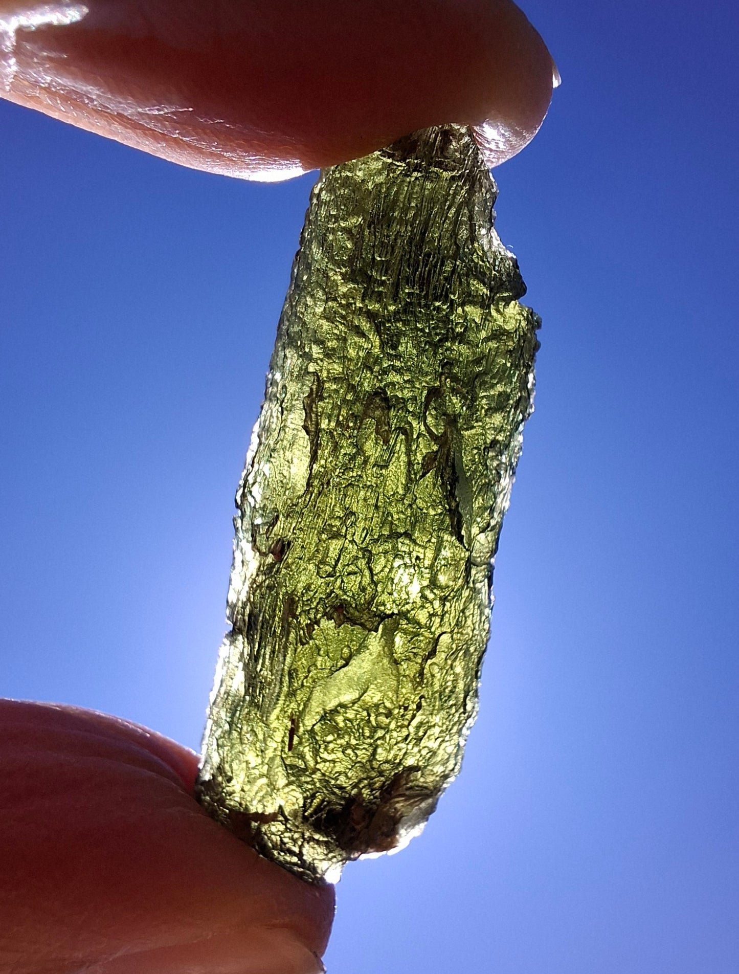 Moldavite Piece, NESMEN, 8.47g, Tektite (Ref: 1372)