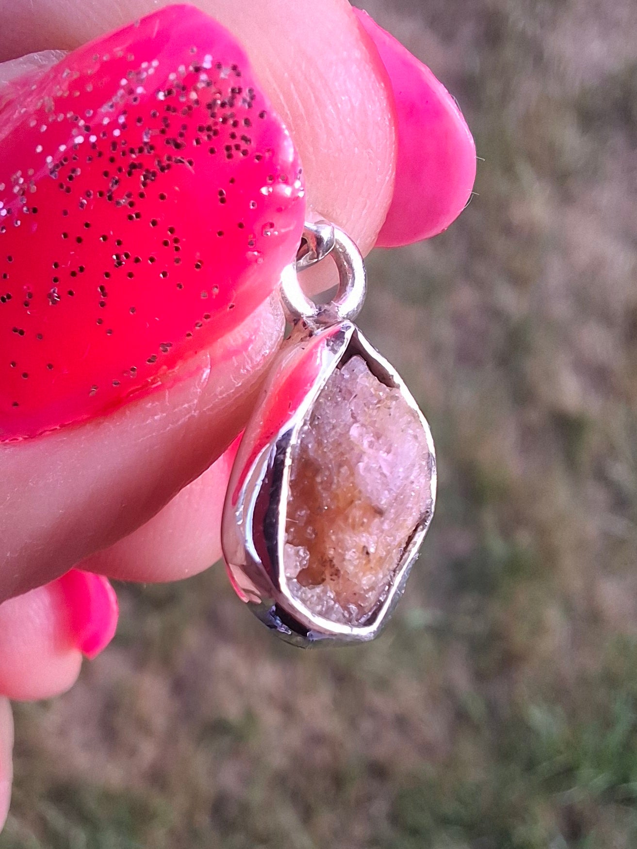 Pink Tourmaline Pendant, 925 Silver, Crystal (Ref: PT84)