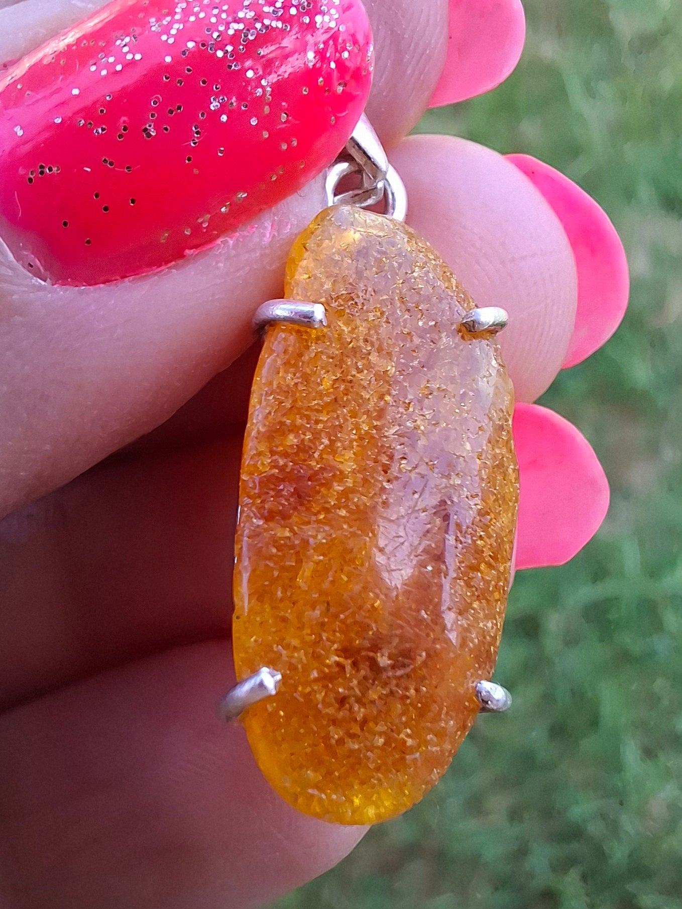 Baltic Amber Pendant, 925 Silver, Fossil (Ref: AP12)