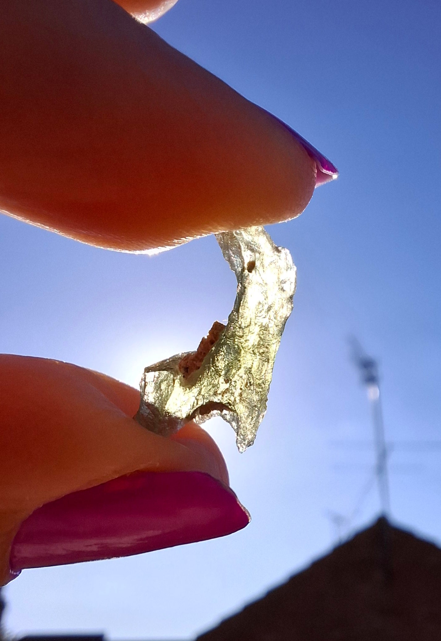 Moldavite Piece, 0.48g, Tektite (Ref: 1463)