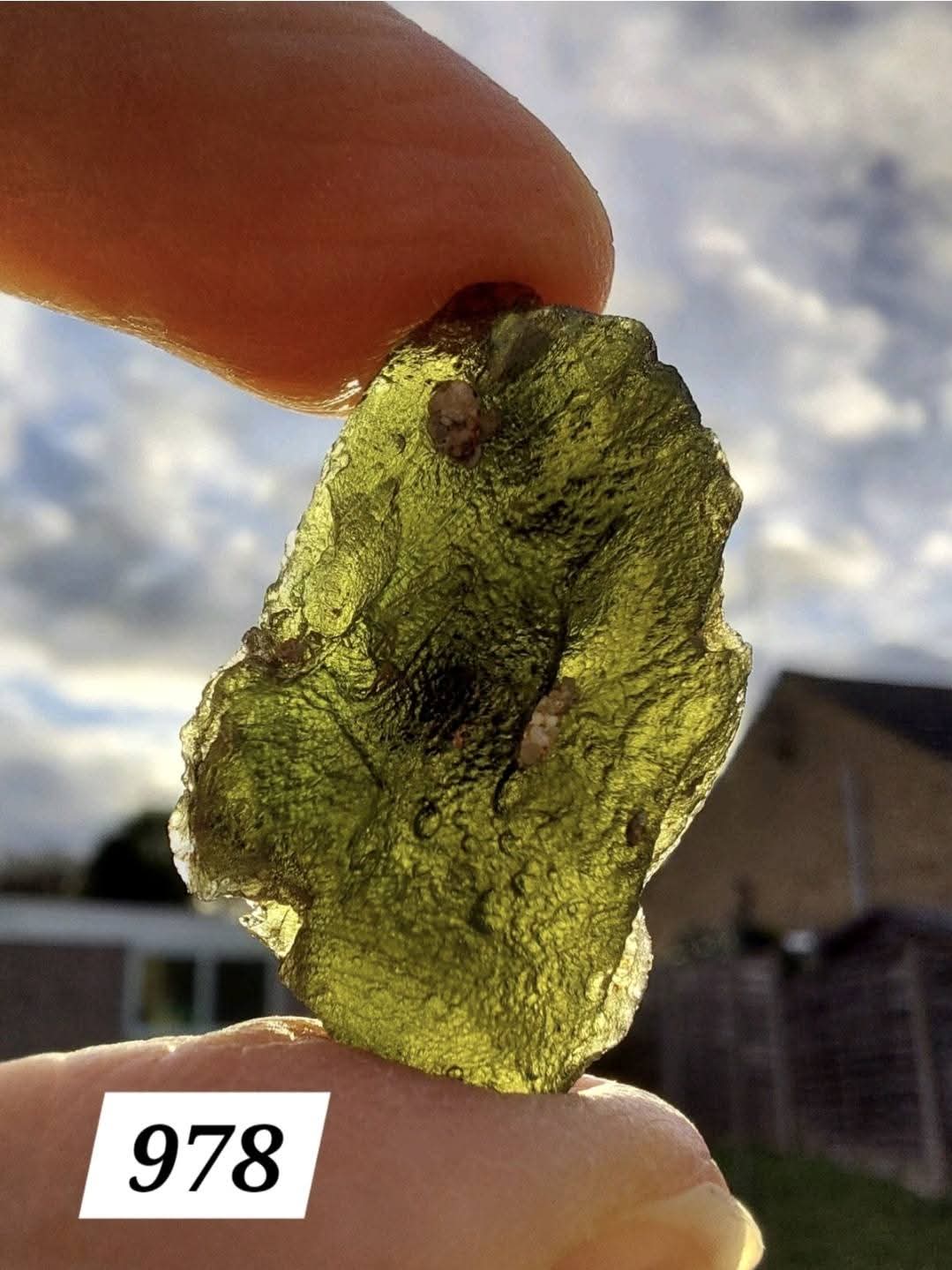 Moldavite Piece, NESMEN HURKA, 8.81g, Tektite (Ref: 978)