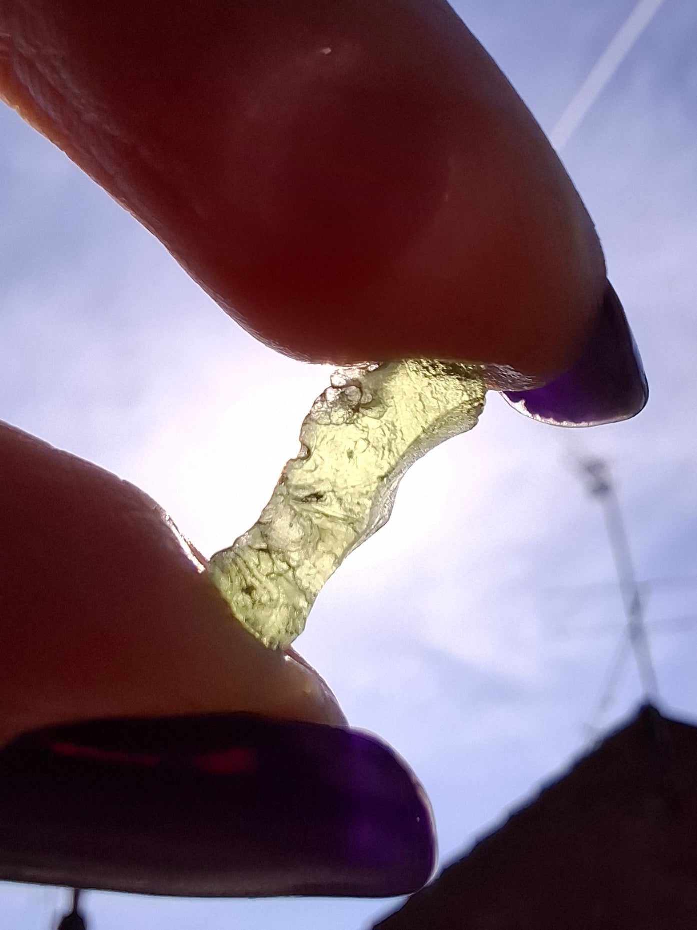 Moldavite Piece, 0.40g, Tektite (Ref: 1487)