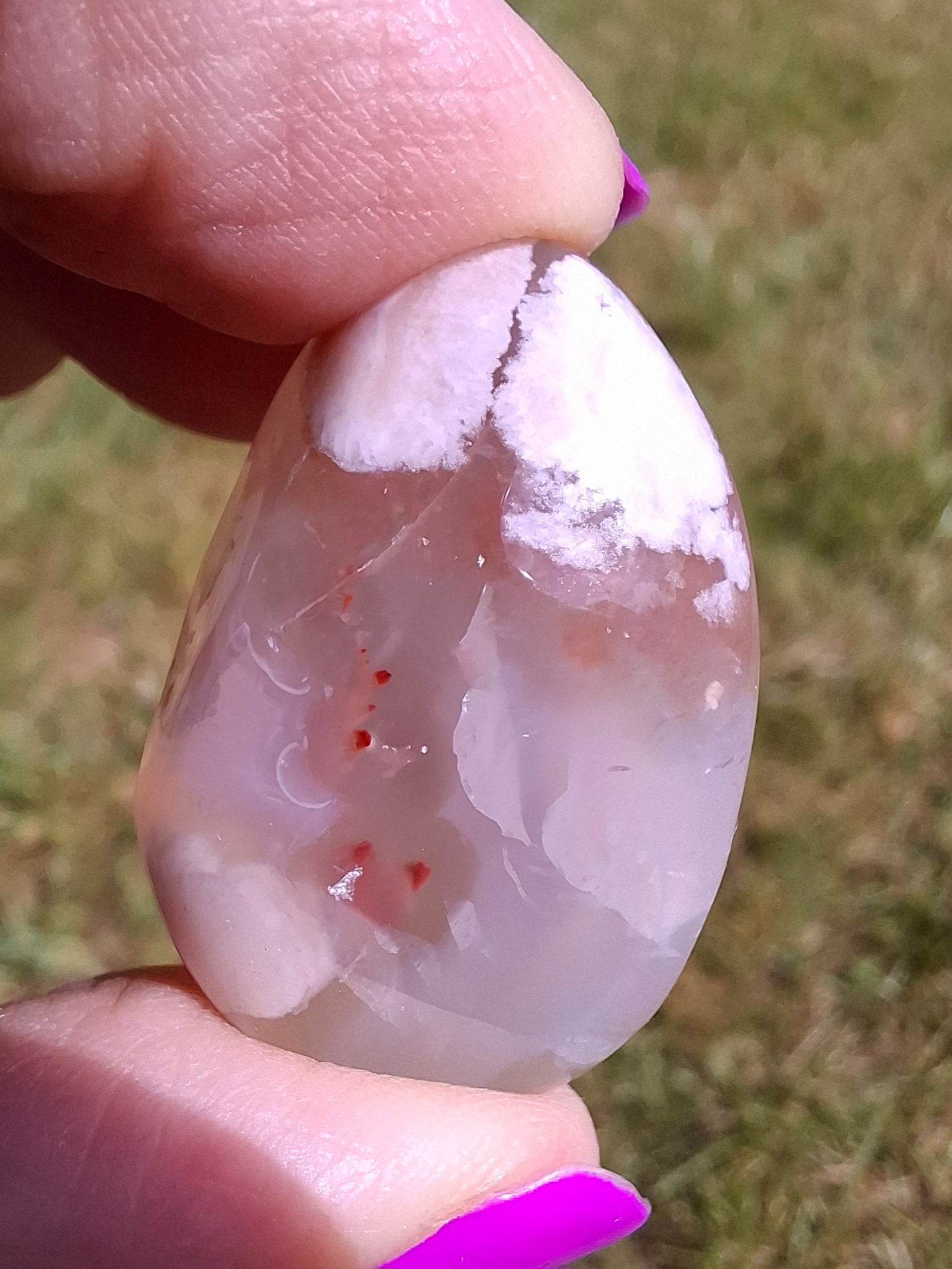 Flower Agate, Tumble Stone, Crystal (Ref: T72)