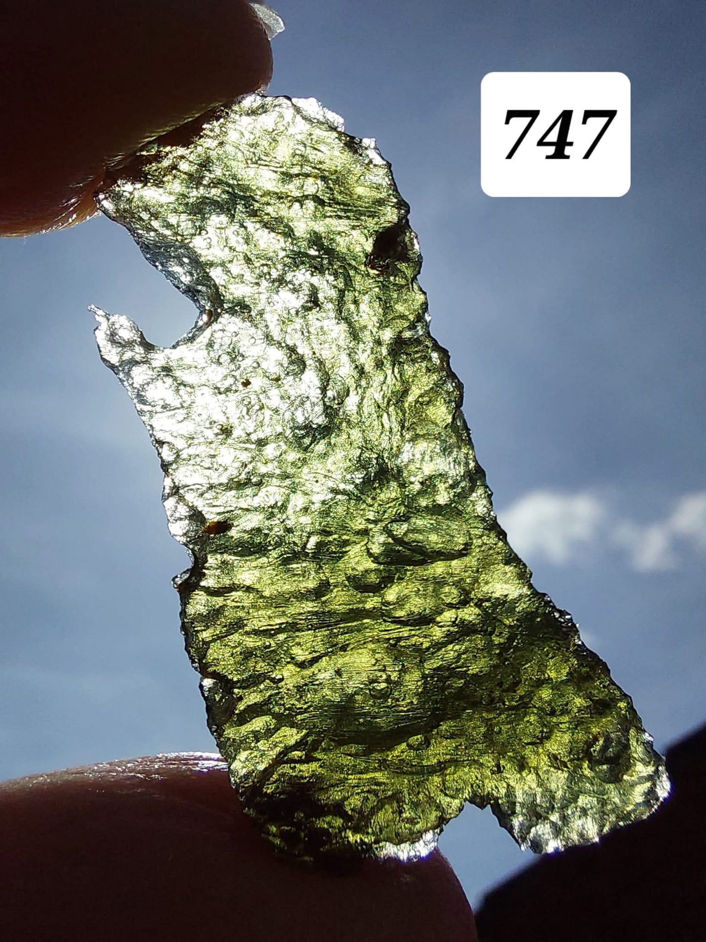 Moldavite Piece, MALY CHLUM, 5.57g, Tektite (Ref: 747)
