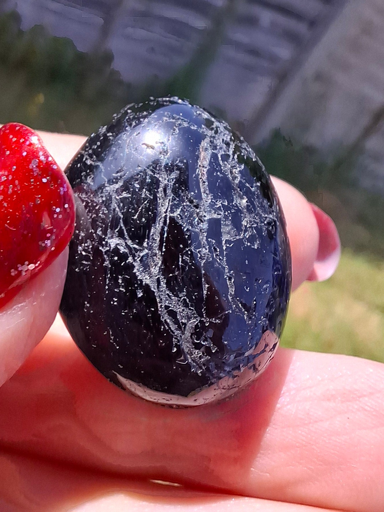 Black Tourmaline, Tumble Stone, Crystal (Ref: T217)